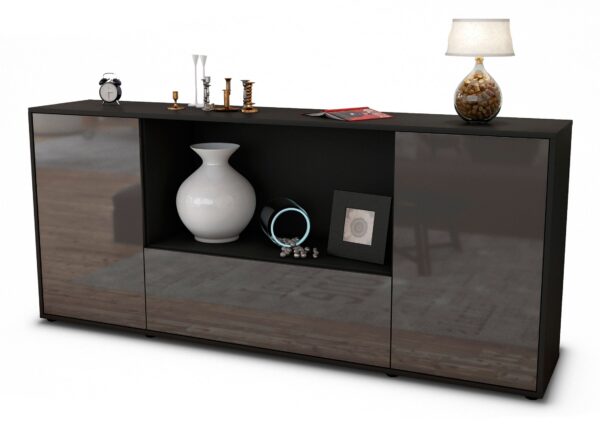 Sideboard Ella, Grau (180x79x35cm)