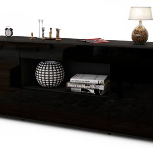 Sideboard Elodie, Schwarz (180x79x35cm)