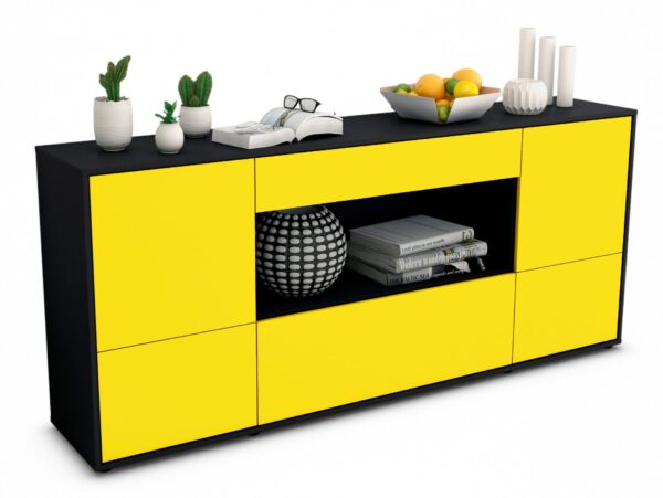 Sideboard Elodie, Gelb (180x79x35cm)