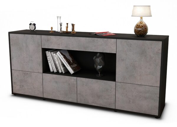 Sideboard Elsa, Beton (180x79x35cm)