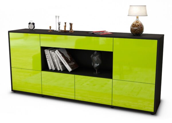 Sideboard Elsa, Grün (180x79x35cm)