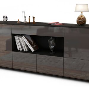 Sideboard Elsa, Grau (180x79x35cm)