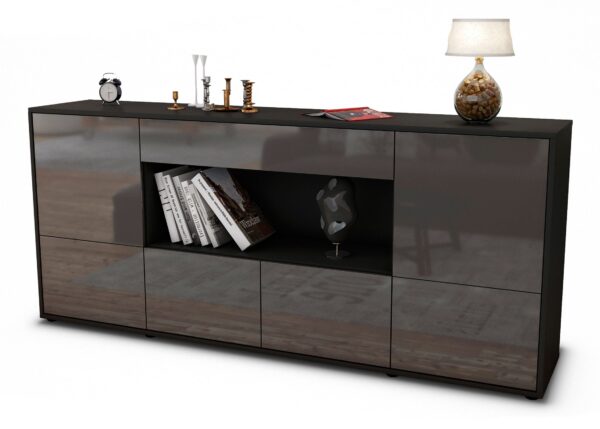 Sideboard Elsa, Grau (180x79x35cm)
