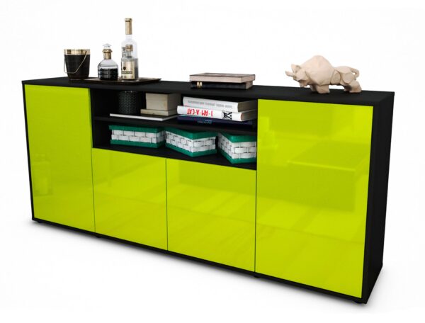 Sideboard Elsita, Grün (180x79x35cm)