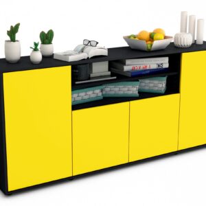 Sideboard Elsita, Gelb (180x79x35cm)