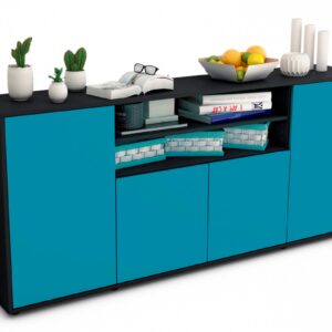 Sideboard Elsita, Türkis (180x79x35cm)