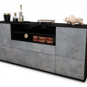 Sideboard Eluana, Beton (180x79x35cm)