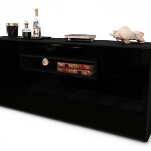 Sideboard Eluana, Schwarz (180x79x35cm)