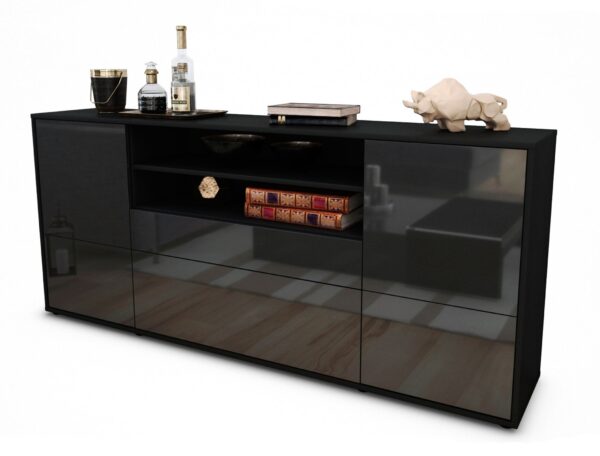 Sideboard Eluana, Grau (180x79x35cm)