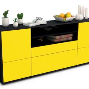 Sideboard Eluana, Gelb (180x79x35cm)
