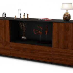 Sideboard Elvezia, Walnuss (180x79x35cm)