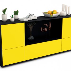 Sideboard Elvezia, Gelb (180x79x35cm)