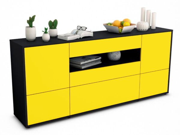 Sideboard Elvira, Gelb (180x79x35cm)