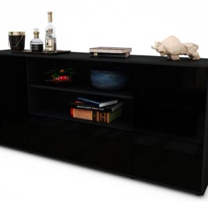 Sideboard Emanuela, Schwarz (180x79x35cm)