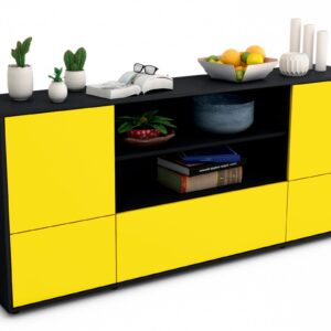 Sideboard Emanuela, Gelb (180x79x35cm)