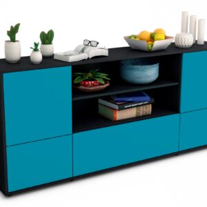 Sideboard Emanuela, Türkis (180x79x35cm)