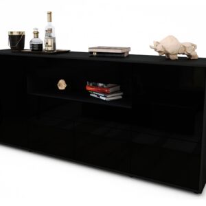 Sideboard Emely, Schwarz (180x79x35cm)
