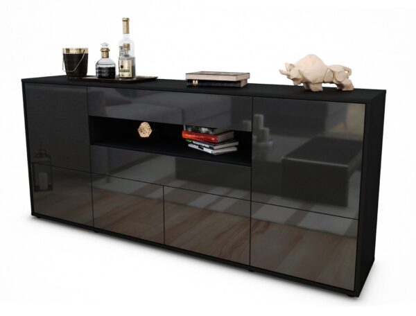 Sideboard Emely, Grau (180x79x35cm)
