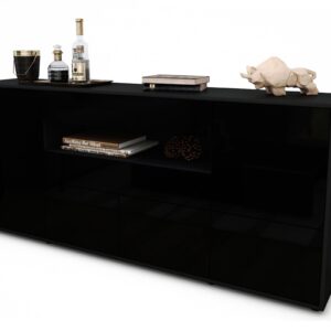 Sideboard Emerelda, Schwarz (180x79x35cm)