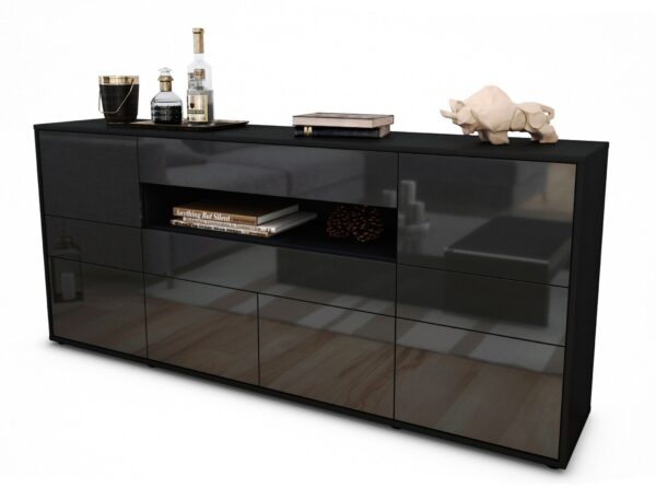Sideboard Emerelda, Grau (180x79x35cm)