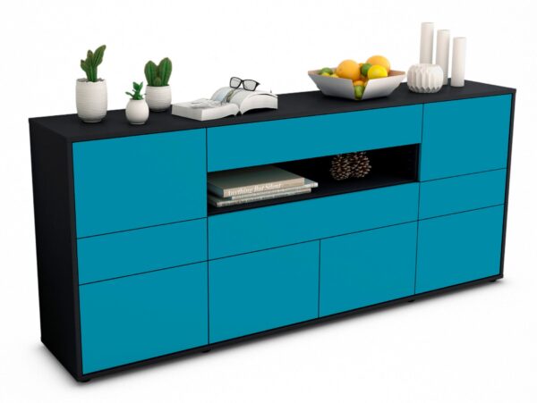 Sideboard Emerelda, Türkis (180x79x35cm)