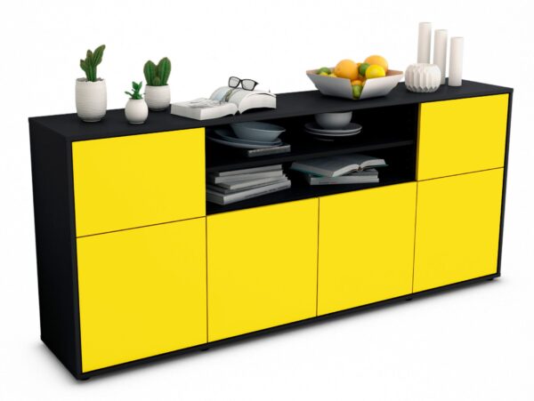 Sideboard Emilia, Gelb (180x79x35cm)