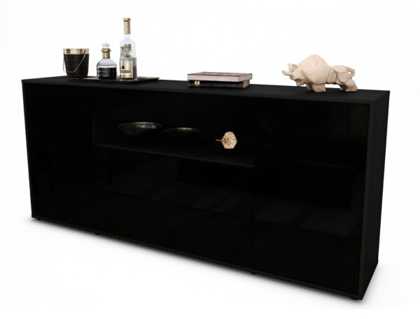 Sideboard Emma, Schwarz (180x79x35cm)