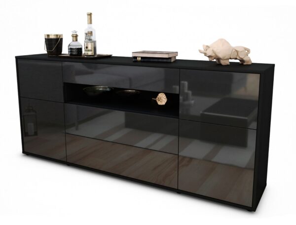 Sideboard Emma, Grau (180x79x35cm)