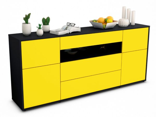 Sideboard Emma, Gelb (180x79x35cm)