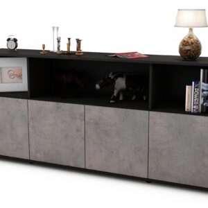 Sideboard Enrica, Beton (180x79x35cm)