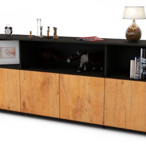 Sideboard Enrica, Eiche (180x79x35cm)