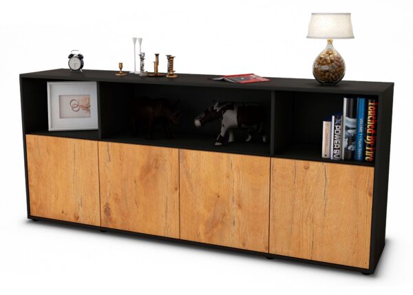 Sideboard Enrica, Eiche (180x79x35cm)