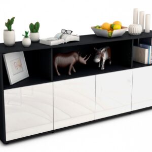 Sideboard Enrica, Weiß (180x79x35cm)