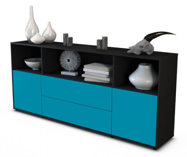 Sideboard Enza, Türkis (180x79x35cm)