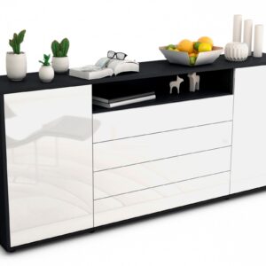 Sideboard Enzo, Weiß (180x79x35cm)