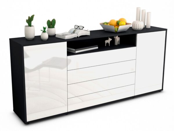 Sideboard Enzo, Weiß (180x79x35cm)