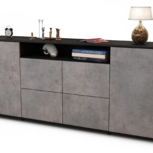 Sideboard Ephenia, Beton (180x79x35cm)