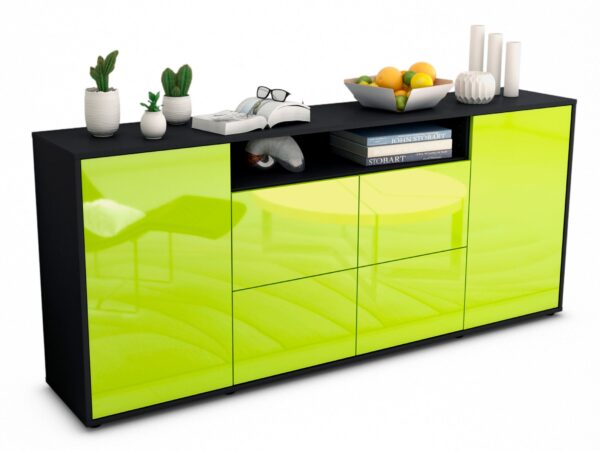 Sideboard Ephenia, Grün (180x79x35cm)