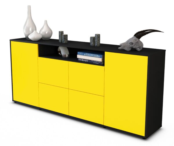 Sideboard Ephenia, Gelb (180x79x35cm)