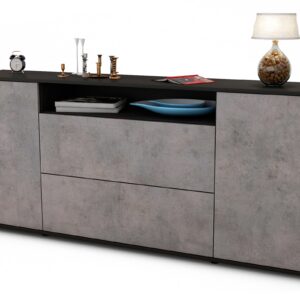 Sideboard Erina, Beton (180x79x35cm)