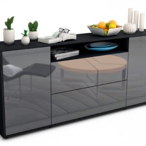 Sideboard Erina, Grau (180x79x35cm)