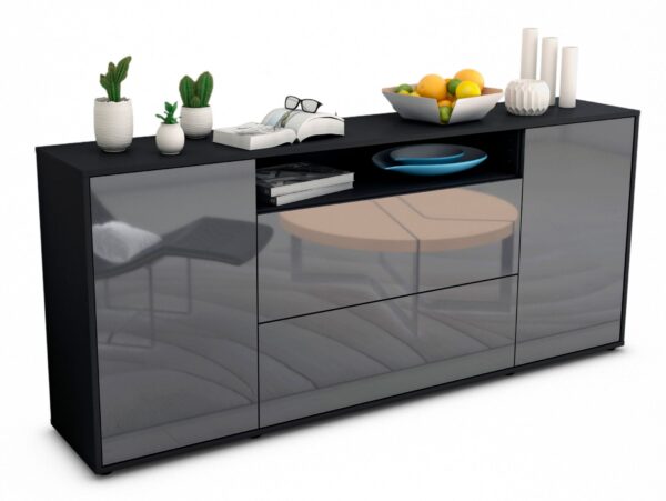 Sideboard Erina, Grau (180x79x35cm)