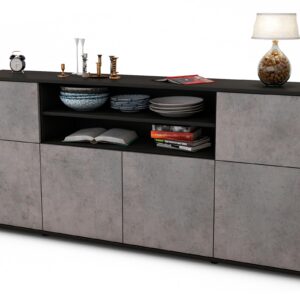 Sideboard Ermelina, Beton (180x79x35cm)