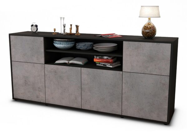 Sideboard Ermelina, Beton (180x79x35cm)