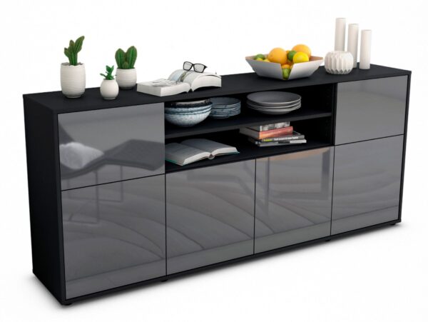 Sideboard Ermelina, Grau (180x79x35cm)