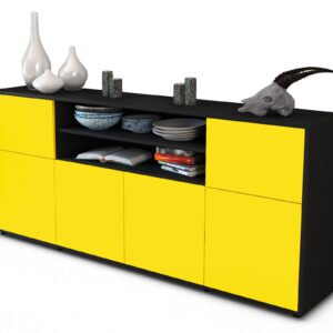 Sideboard Ermelina, Gelb (180x79x35cm)