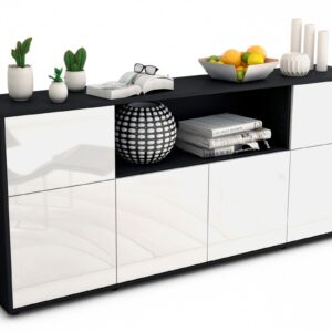Sideboard Ermentrude, Weiß (180x79x35cm)