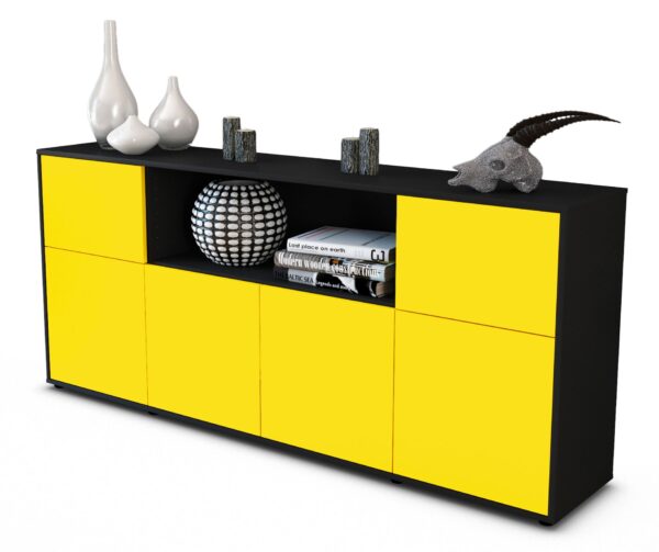 Sideboard Ermentrude, Gelb (180x79x35cm)