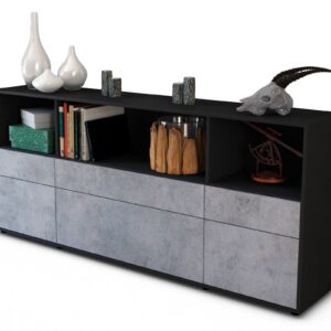 Sideboard Estella, Beton (180x79x35cm)