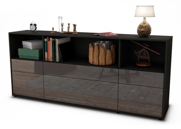 Sideboard Estella, Grau (180x79x35cm)